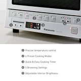 Panasonic Toaster Oven FlashXpress with Double Infrared Heating and Removable 9-Inch Inner Baking Tray, 12 x 13 x 10.25, Silver