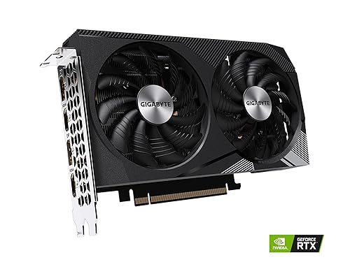 Gigabyte GeForce RTX 3060 WINDFORCE OC 12G Graphics Card, 2X WINDFORCE Fans, 12GB 192-bit GDDR6, GV-N3060WF2OC-12GD Video Card