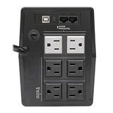 TRIPP LITE Line-Interactive UPS with 6 Outlets - 700VA/350W, Black (OMNI700LCDT)