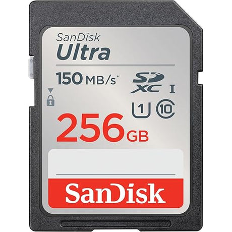SanDisk 256GB Ultra UHS-I SDXC Memory Card, 150MB/s Read