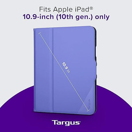 Targus VersaVu iPad 10th Generation Case 2022 iPad 10.9 Inch Case, iPad 10 Case 360 Degree Rotating Military Grade Drop Protection Cover for 10.9” iPad 10th Gen 2022 Magnetic Close, Purple(THZ93507GL)
