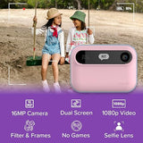 Kids Camera Instant Print myFirst Insta 20 Dual Lens Selfie Digital Camera for Kids with No Ink with Thermal Paper Printing Included (Cotton Candy Mix)
