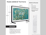 Samsung 32-Inch Class QLED The Frame LS03C Series, Quantum HDR, Art Mode, Anti-Reflection Matte Display, Slim Fit Wall Mount Included, Smart TV w/Alexa Built-in (QN32LS03CB) 32-Inch TV Only TV Only