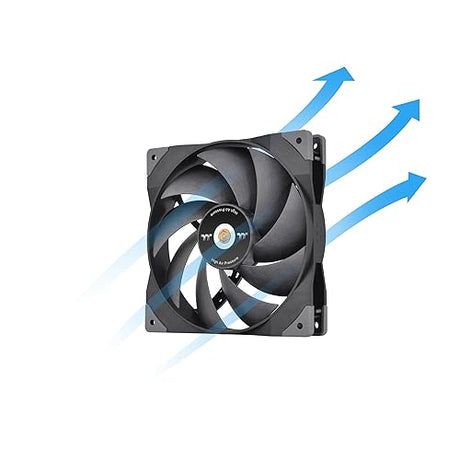 Thermaltake SWAFAN GT14 PC Cooling Fan, 3 Types of Detachable Fan Blades, High Pressure/High Air Flow/Reversed (Single Fan Pack) CL-F157-PL14BL-A