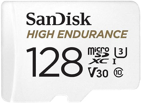 SanDisk 128GB High Endurance Video microSDXC Card with Adapter for Dash cam- C10, U3,V30,4K UHD,Micro SD Card-SDSQQNR-128G-GN6IA 128 GB Card Only