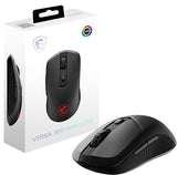 MSI Versa 300 W Gaming Mouse, 8000 DPI, 30M+ Clicks Kailh Switch, Optical Sensor, Ergonomic Ambitextrous Hand Design, RGB Light