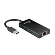 j5create USB 3.0 Multi-Adapter Hub- 3X USB 3.0 SuperSpeed Ports, Gigabit RJ45 Ethernet, Compatible with Windows and MacOS