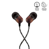 House of Marley | Smile Jamaica Wired in-Ear Headphones - in-line Microphone with 1-Button Remote | Noise Isolating | Durable | Tangle Free Cable | Black Signature Black