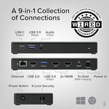 Plugable USB-C Docking Station Dual 4K 60Hz HDMI, 65W Charging, Gigabit Ethernet, 1x USB-C 5Gbps, 3X USB-A, Audio, Windows/ChromeOS, USB-C/USB4/Thunderbolt, Driverless (UD-MSTH2)