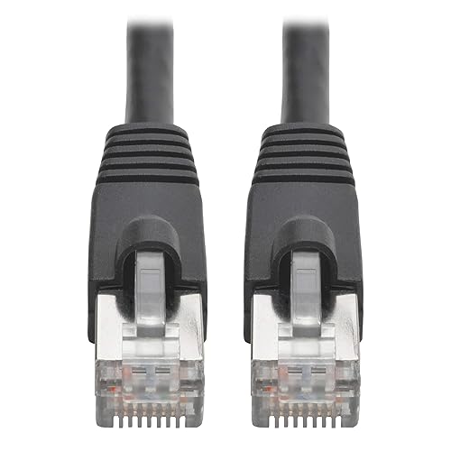 Tripp Lite Cat6a Ethernet Cable, 10G-Certified Patch Cable, Snagless, Shielded STP PoE Ethernet Cord, 2 ft, Black (N262-002-BK) 2ft. Black