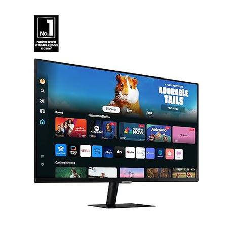 Samsung 32 inch M5 Black FHD Smart Monitor with Smart TV Apps, Gaming Hub, Multiple ports (LS32DM500ENXGO) [Canada Version] (2024)