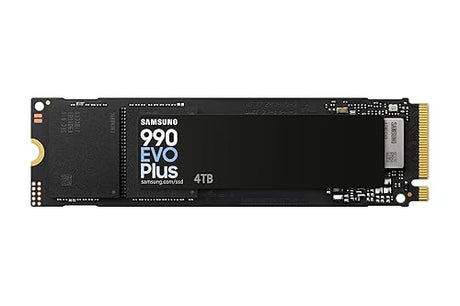 Samsung 990 EVO Plus - 4TB PCIe Gen4. X4, Gen5. X2 NVMe 2.0 - M.2 Internal SSD, Speed Up to 7,250 MBs, Upgrade Storage for PC-Laptops, HMB Technology and Intelligent Turbowrite (MZ-V9S4T0B/AM)