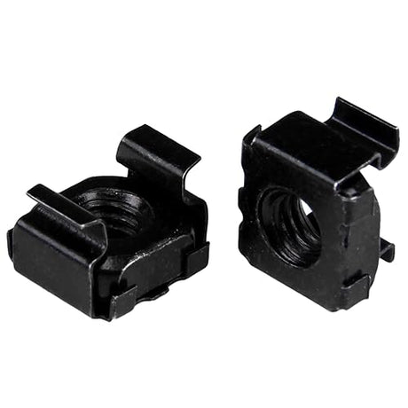 StarTech.com M5 Cage Nuts - 100 Pack, Black - M5 Mounting Cage Nuts for Server Rack & Cabinet (CABCAGENUT2B) 100-M5 Black Cage Nuts Nuts