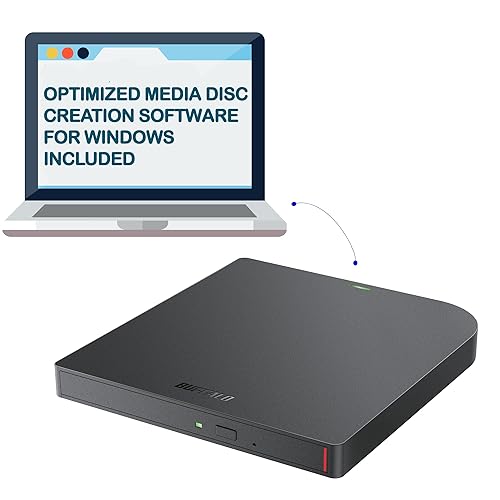 BUFFALO MediaStation 8X Portable DVD Writer with M-DISC Support - TAA Compliant