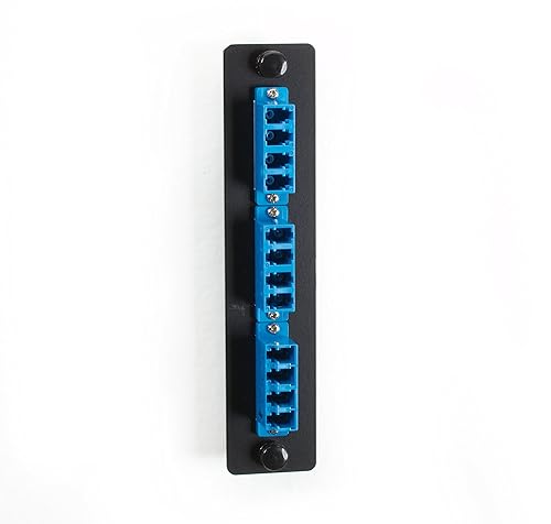 Black Box Network Services JPM455C-R2 Standard Adapter Panel Ceramic Sleeve 6 Lc Duplex Pairs Blue