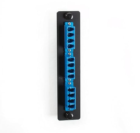 Black Box Network Services JPM455C-R2 Standard Adapter Panel Ceramic Sleeve 6 Lc Duplex Pairs Blue