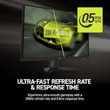 MSI MAG 272F 27-inch 1920 x 1080 (FHD) Gaming Office Monitor, 200Hz, Adaptive-Synch, HDR Ready, HDMI, VGA Port,VESA Mountable, Tilt, 4-Side Slim Bezel,0.5ms, Black