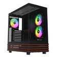 Thermaltake View 270 Plus WS ARGB; Mid Tower; 3x120mm Lite Fans Included; 360mm Radiator Support; 420mm GPU Clearance;Bottom Wood Trim; E-ATX/ATX/mATX/mITX; 220mm PSU Clearance;Black; CA-1Y7-00M1WN-WS