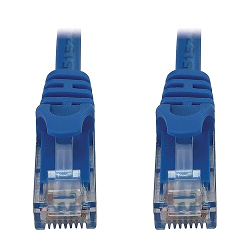 Tripp Lite Cat6a 10G Ethernet Computer Cable, Snagless Molded UTP Network Patch Cable (RJ45 MM), Blue, 7 Feet 2.1 Meters, Manufacturer's Warranty (N261-007-BL)