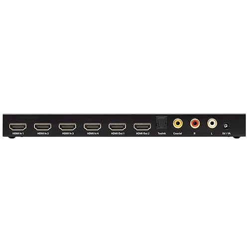 Tripp Lite 4x2 HDMI Matrix Switch/Splitter with Audio Extractor 4K @ 60Hz (B118-2X4-4K-A)