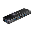 j5create 4-Port Powered USB 3.0 Data Hub with 2 ft Extended Cable [15W Power Adapter Included] for Mac, MacBook, Windows, Laptop, Surface, XPS, PC (JUH340)