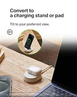 Belkin Convertible Magnetic Charging Stand 15W - MagSafe-Compatible Fast Qi2 Charger, iPhone Charger for Apple iPhone 16, 16 Plus, 16 Pro, 16 Pro Max, iPhone 15 & 14, Apple Airpods Pro, & More - White