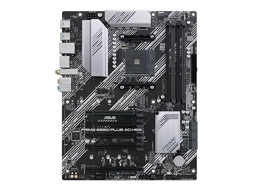 ASUS Prime B550-PLUS AC-HES AMD AM4 (3rd Gen Ryzen) ATX Motherboard (Dual M.2, PCIe 4.0, WiFi 5, 1 Gb Ethernet, DisplayPort/HDMI, SATA 6 Gbps, USB 3.2 Gen 2 Type-C, Front USB 3.2 Gen 1 Type-C