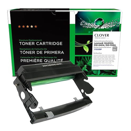 Clover Remanufactured Drum Unit Replacement for Lexmark 12A8302, X203H22G, X340H22G, 310-5404, W5389, 75P5712 | Black Black 30,000