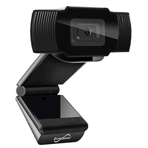 Supersonic SC-942WCH PRO HD Webcam and Stereo Headset, 1080P HD Webcam, Crystal Clear Audio and Video, Adjustable Comfort, Plug and Play Compatibility for Zoom & Teams in Home Office, School