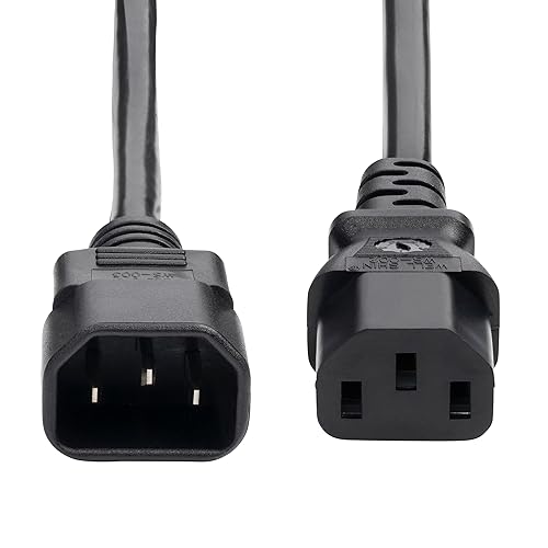 StarTech.com 1ft (30cm) Power Extension Cord, IEC 60320 C14 to C13 PDU Power Cord, 10A 250V, 18AWG, AC Power Cable for PDU/Power Supply - UL Listed (8713-8100-POWER-CORD)