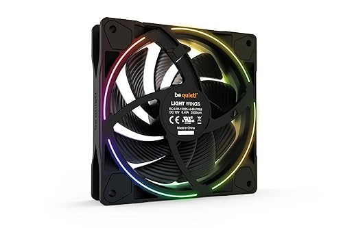 be quiet! Light Wings 120mm PWM High Speed Low Noise Premium ARGB Cooling Fan | 4-Pin | Ideal for Radiators and Heat Syncs | Black | BL073