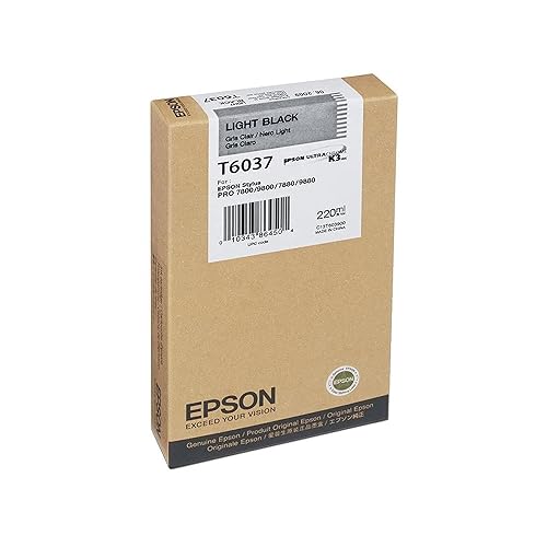 Epson C13T603700/T6037 Ink Cartridge Light Black 220ml For Stylus Pro 7800/7880