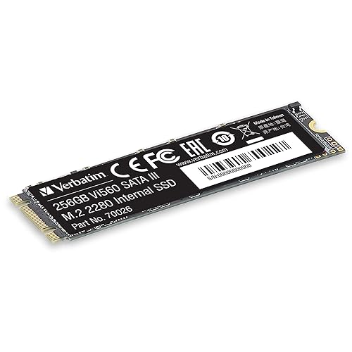 Verbatim Vi560 256 GB Solid State Drive - M.2 2280 Internal - SATA (SATA/600), Notebook, Desktop PC Device Supported, 110 TB TBW, 560 MB/s Maximum Read Transfer Rate, 3 Year Warranty