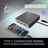 Adesso 11 in 1 USB C Multiport Docking Station Dual Display HDMI USB 3.2 PD 100W RJ45 3.5mm Jack Peripheral Lock Compatible with Windows Mac Made in Taiwan TAA Compliant AUH-4051-TAA