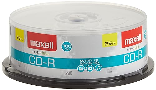 Maxell 648445 Branded Surface CD-R Discs Spindle