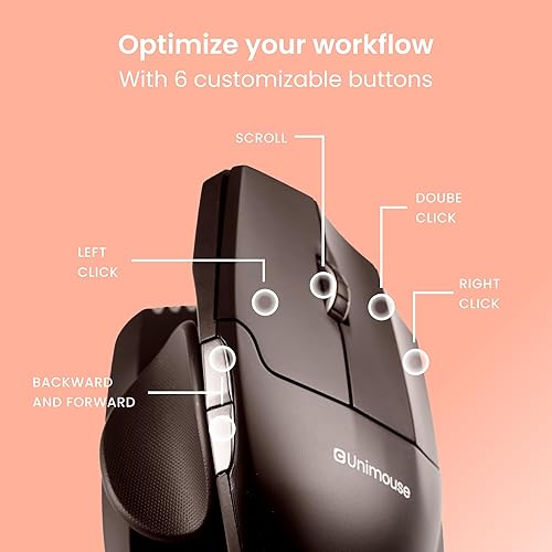 Contour Design Unimouse Eco Wireless Bluetooth Ergonomic Mouse - Vertical Gaming Computer Mouse for Laptop and Desktop - Fully Adjustable Ergonomic Wireless Mouse - Mac & PC Compatible - (Right-Hand)