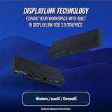 VisionTek VT1100 USB Docking Station - 1x HDMI, 1x DP, 1x VGA, 3X USB Ports, Audio, Ethernet for Windows