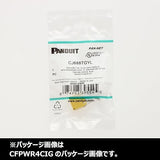 Panduit CFPWR4CIG 1-Gang 4-Port Polycarbonate Faceplate, International Grey