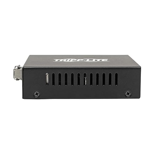 Tripp Lite Multimode Fiber Media Converter, Fiber to Ethernet Converter, Gigabit, POE+, 10/100/1000 LC, 850 nm, 550 m (N785-P01-LC-MM1) Power Over Ethernet+ LC / Multimode 850nm