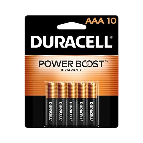 Duracell Coppertop AAA Batteries with Power Boost, 10 Count Pack Triple A Battery with Long-Lasting Power, Alkaline AAA Battery for Household and Office Devices (Packaging May Vary) 10 Count (Pack of 1) AAA