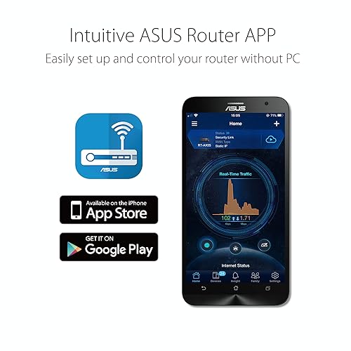 ASUS AX1800S Gigabit Ethernet Dual-Band 2.4GHz / 5GHz Wireless Router - Black