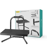 Height Adjustable Steel Footrest with Handle