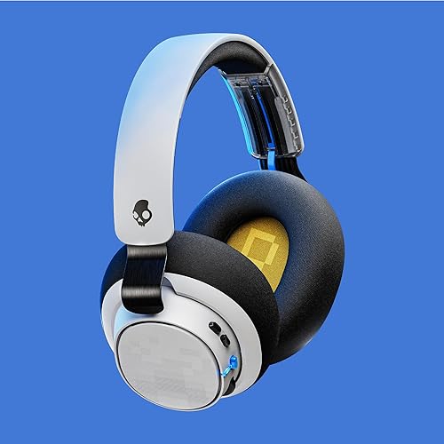 Skullcandy SLYR Pro Wireless Multi-Platform Over-Ear Gaming Headset with Ultra Low Latency USB-A Transmitter, Compatible with PlayStation or Xbox, PC, Nintendo Switch - Black/Blue Playstation Wireless