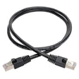 Tripp Lite Cat6a Ethernet Cable, 10G-Certified Patch Cable, Snagless, Shielded STP PoE Ethernet Cord, 2 ft, Black (N262-002-BK) 2ft. Black