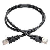 Tripp Lite Cat6a Ethernet Cable, 10G-Certified Patch Cable, Snagless, Shielded STP PoE Ethernet Cord, 2 ft, Black (N262-002-BK) 2ft. Black
