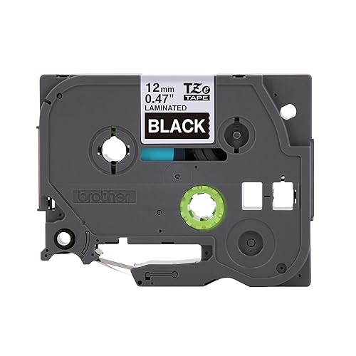 Brother Genuine TZe-335 White on Black Laminated Tape for TZe-Compatible P-Touch Label Makers, 12 mm Wide x 8 m Long