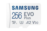 SAMSUNG EVO Plus w/SD Adaptor 256GB Micro SDXC, Up-to 130MB/s, Expanded Storage for Gaming Devices, Android Tablets and Smart Phones, Memory Card, MB-MC256KA/CA (Canada Version)