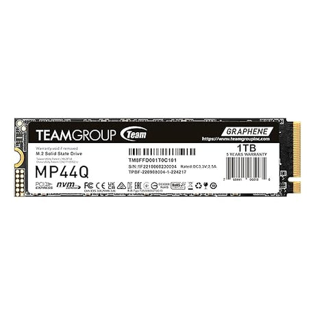 TEAMGROUP MP44Q 1TB SLC Cache Gen 4x4 M.2 2280 PCIe 4.0 w/NVMe Laptop Desktop NUC NAS SSD Read/Write Speed up to 7000/5900MB/s TM8FFD001T0C101 1TB Superb
