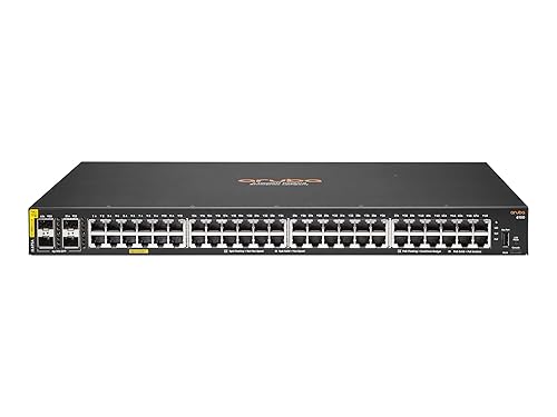Aruba a Hewlett Packard Enterprise company 6100 48G Class4 PoE 4SFP+ 370W Switch - JL675A#ABA US Localization/Cord