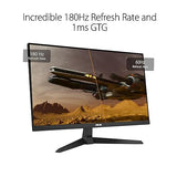ASUS TUF Gaming 24” (23.8 inch viewable) 1080P Monitor (VG249Q3A) - Full HD, 180Hz, 1ms, Fast IPS, Extreme Low Motion Blur, FreeSync Premium, Speakers, DisplayPort, HDMI, Variable Overdrive, 99% sRGB